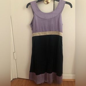 Xs Kensie dress (black with gold lining and lavender top)